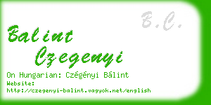 balint czegenyi business card